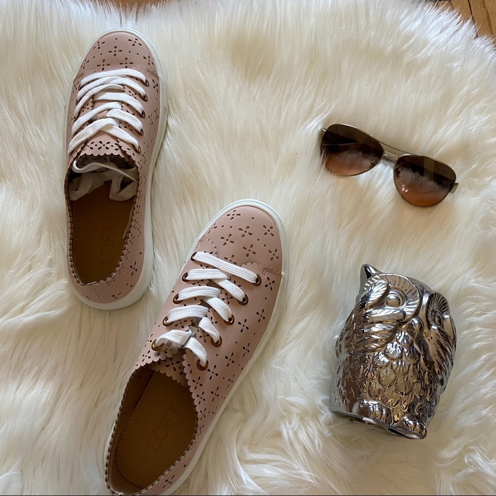 LOFT Rose Eyelet Sneakers
